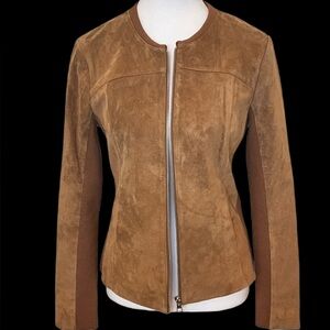Soia & Kyo Regna Suede Jacket Women’s Sz M Minimalist Urban Chic Parisian Style